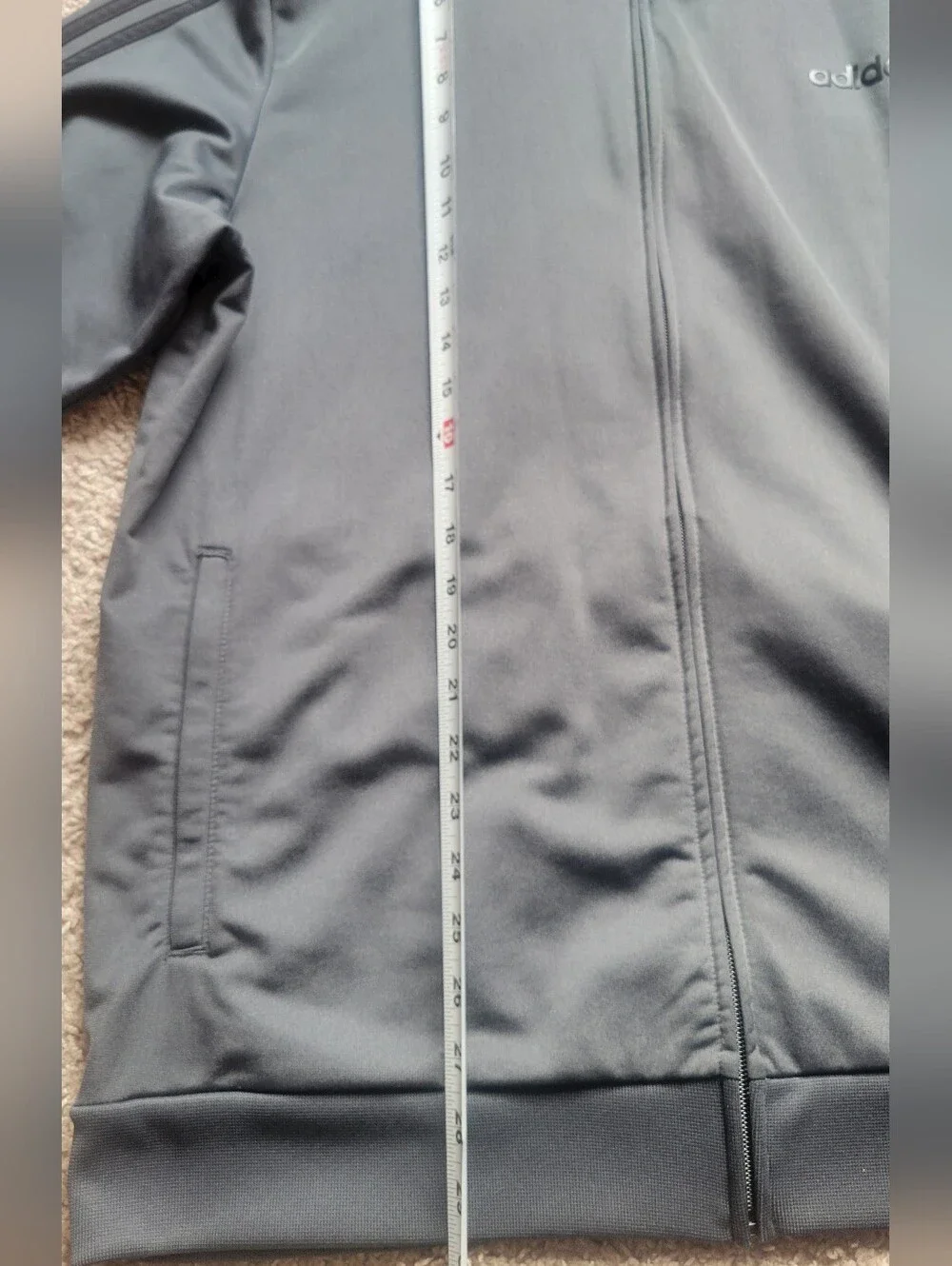 Adidas Gray Athletic Track Jacket & Pants Set Sz Xl